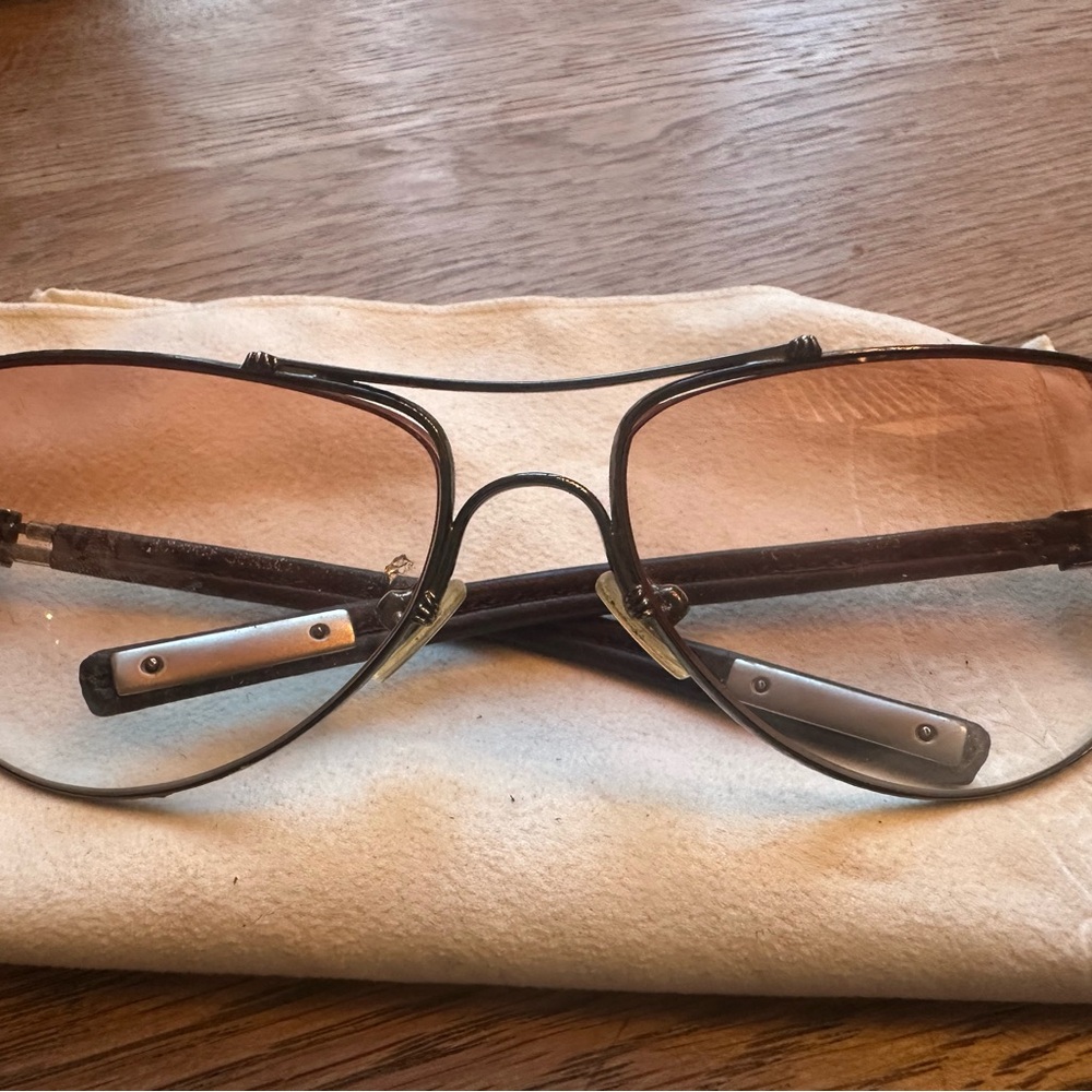 Vintage Chrome Hearts Gold Aviator Sunglasses